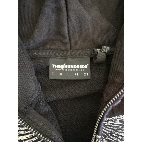 The Hundreds x Riddick Art - Zip Front Hoodie in Black & White - Picture 3 of 4